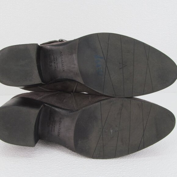 Aquatalia Foster Dark Gray Suede Ankle Booties 8.5 - Picture 10 of 11